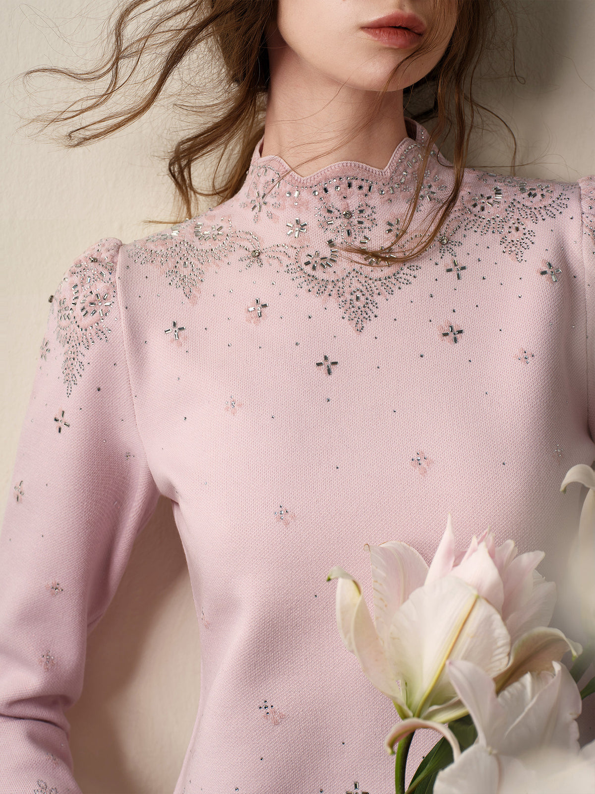 RoCoCo_Pink Knit Two-Piece Dress
