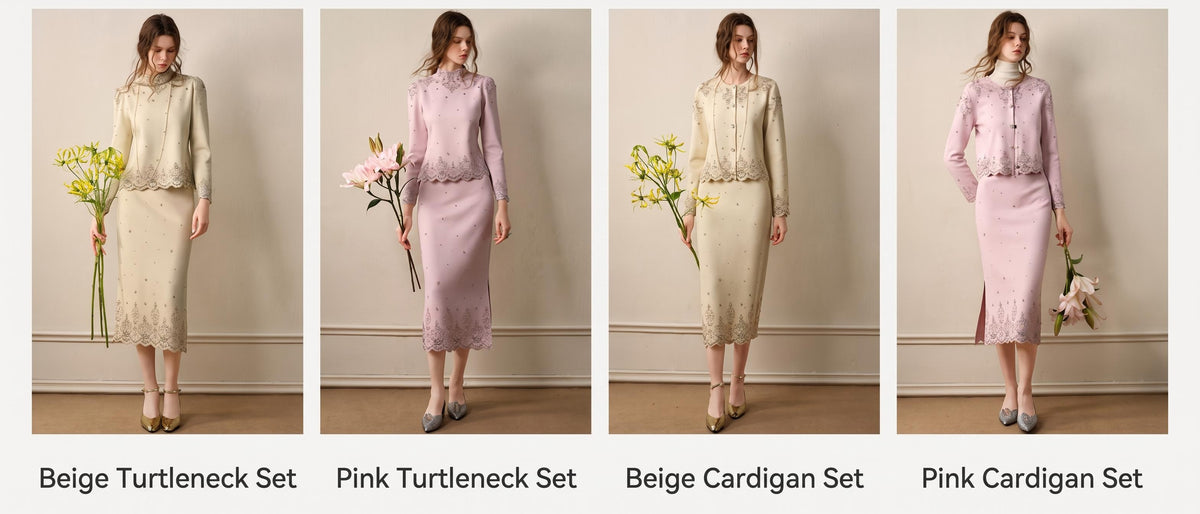 RoCoCo_Pink Knit Two-Piece Dress