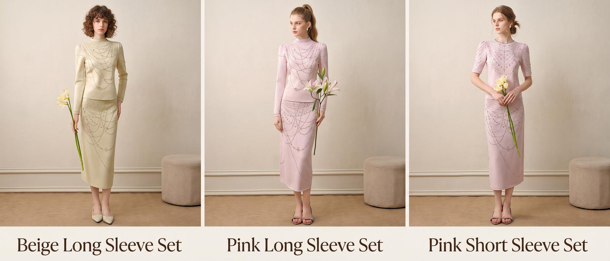 Light Pink Knit Two-Piece Set