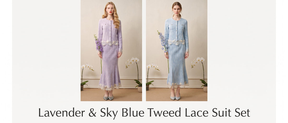Blue Wave_Blue Knit Two-Piece Dress