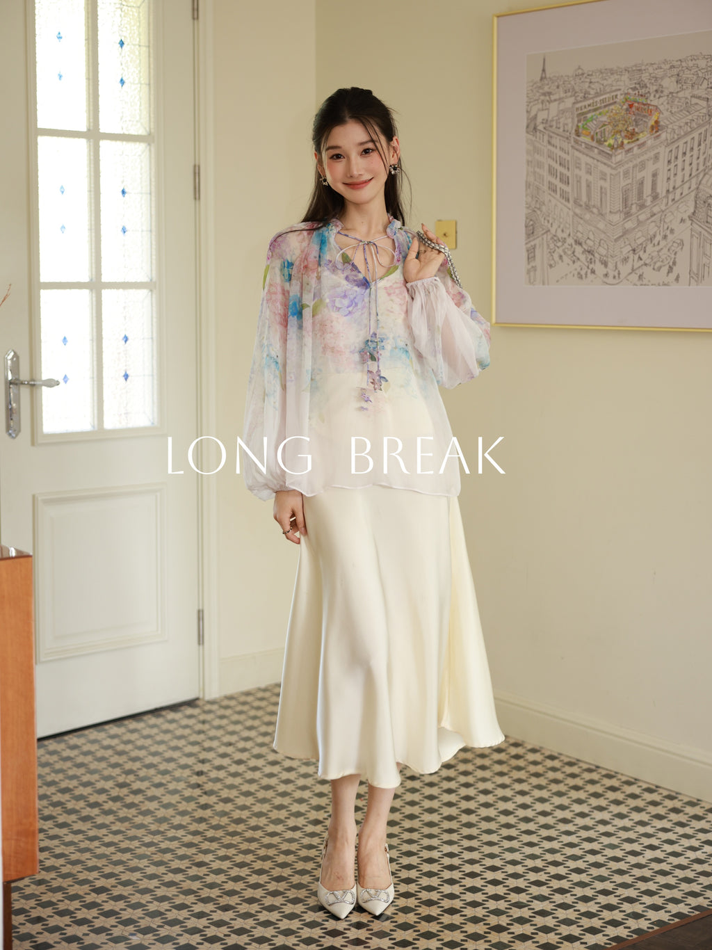 Hydrangea Collection Set, Top + Shorts