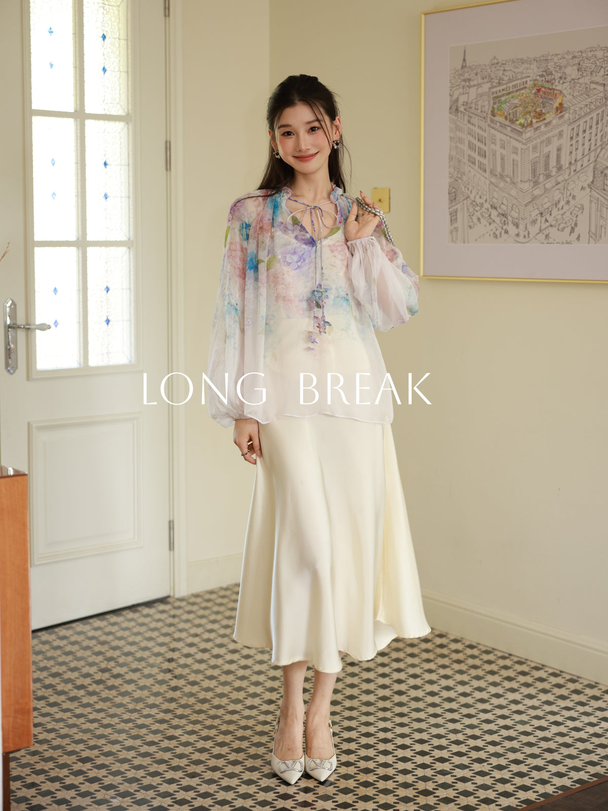 Hydrangea Collection Set, Top + Shorts