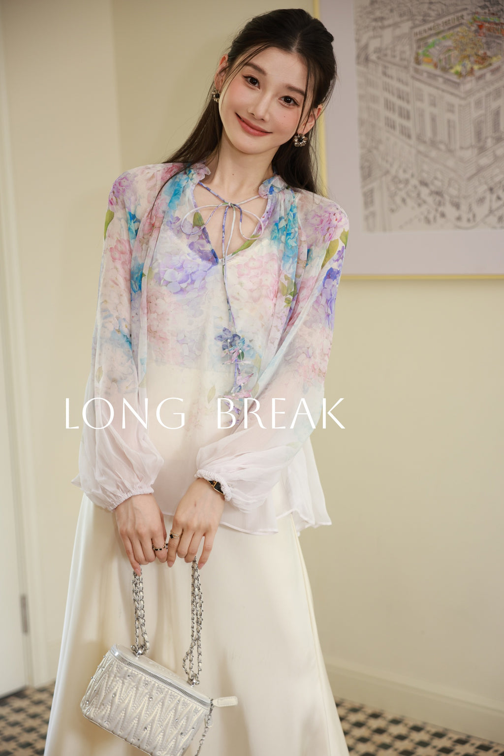Hydrangea Collection Set, Top + Shorts