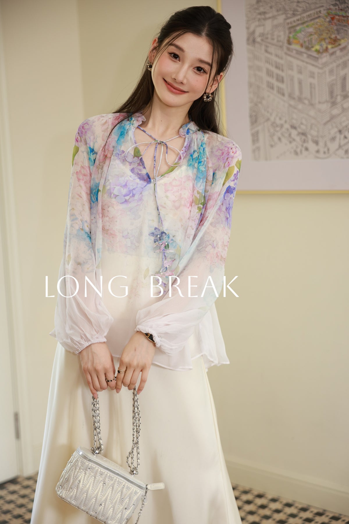 Hydrangea Collection Set, Top + Shorts