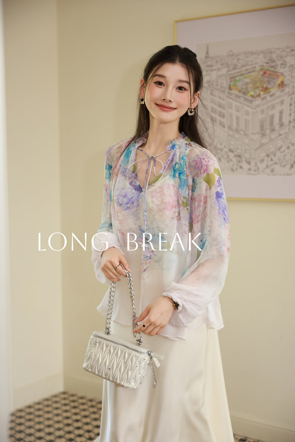 Hydrangea Collection Set, Top + Shorts