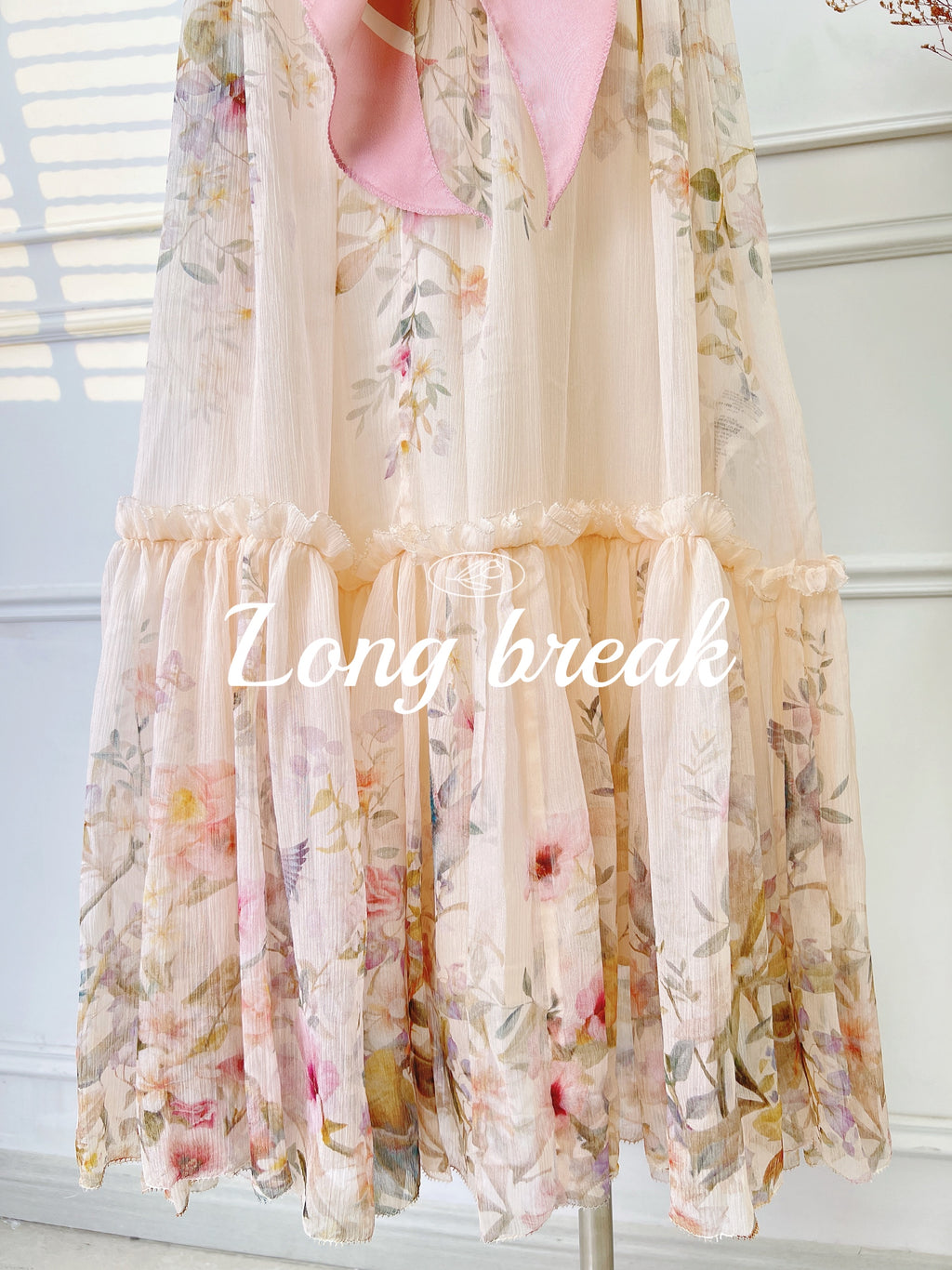 Sleeveless Maxi Dress in Crinkled Silk