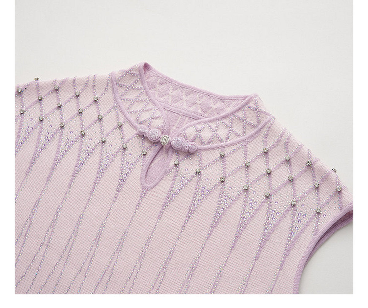 Purple Mist Galaxy_Light Purple Knit Two-Piece Set