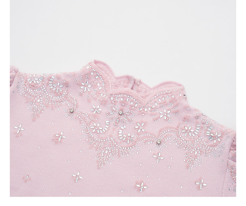 RoCoCo_Pink Knit Two-Piece Dress