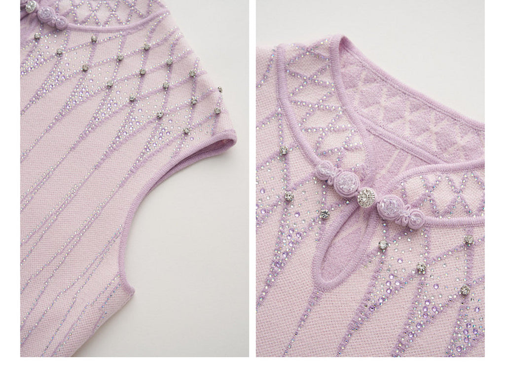 Purple Mist Galaxy_Light Purple Knit Two-Piece Set