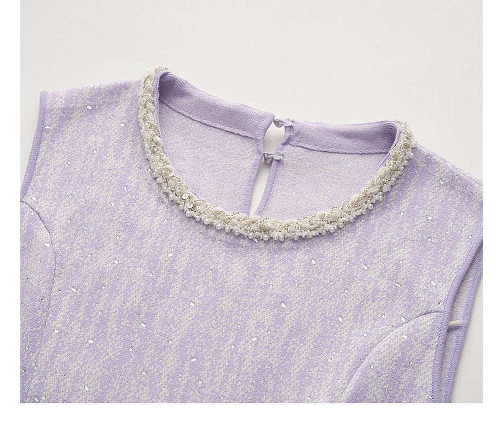 Misty Purple Haze_Light Purple Knit Two-Piece Set