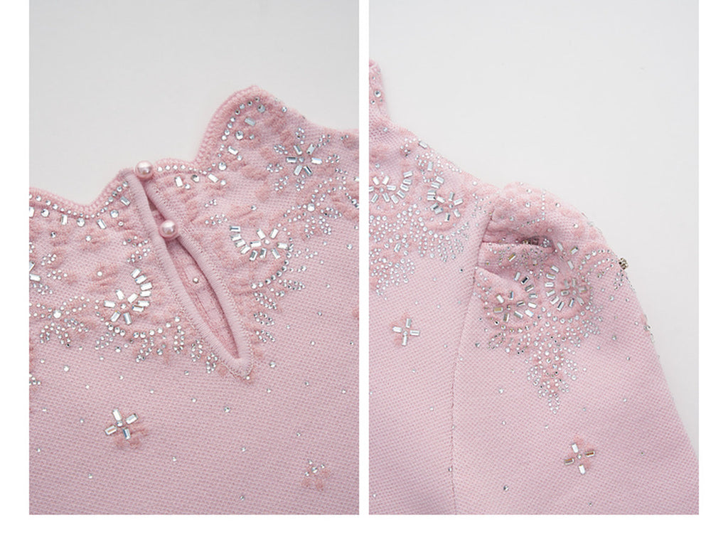 RoCoCo_Pink Knit Two-Piece Dress