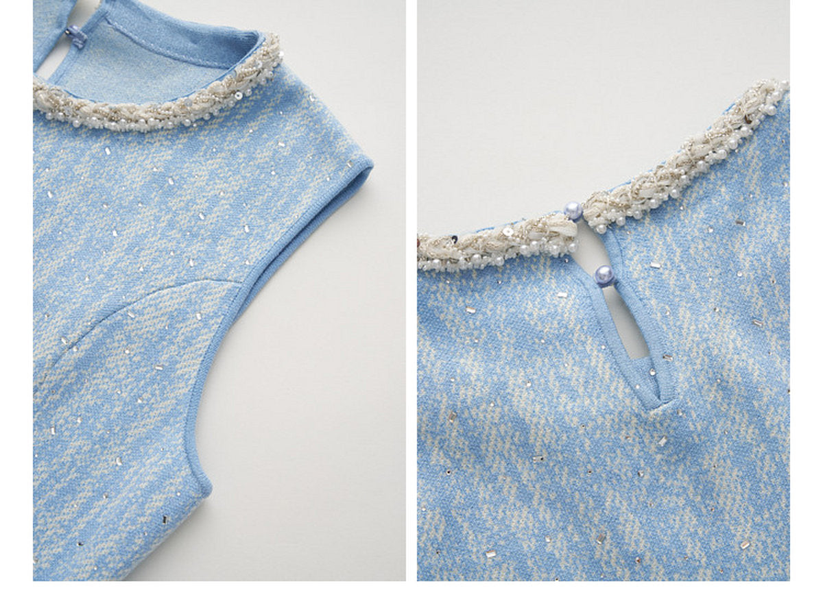 Azure Mist_Light Blue Knit Two-Piece Set