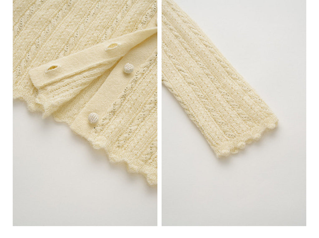 Knitted Lapel Two-Piece Set