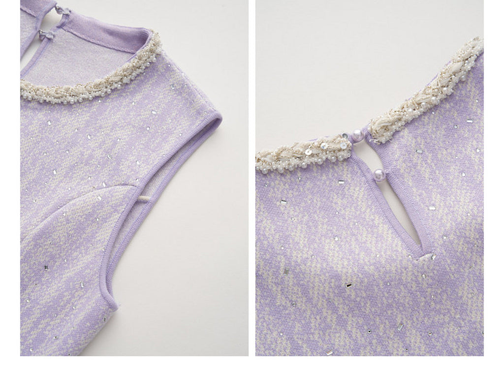Misty Purple Haze_Light Purple Knit Two-Piece Set