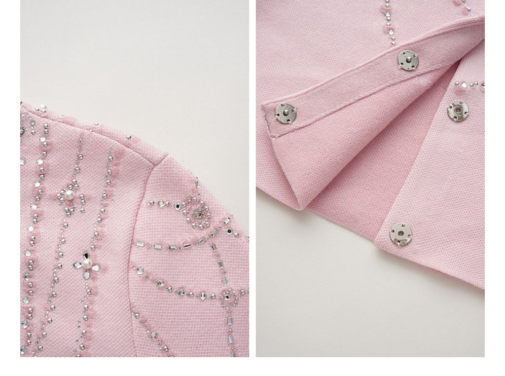 Autumn Tale_Light Pink Knit Two-Piece Set