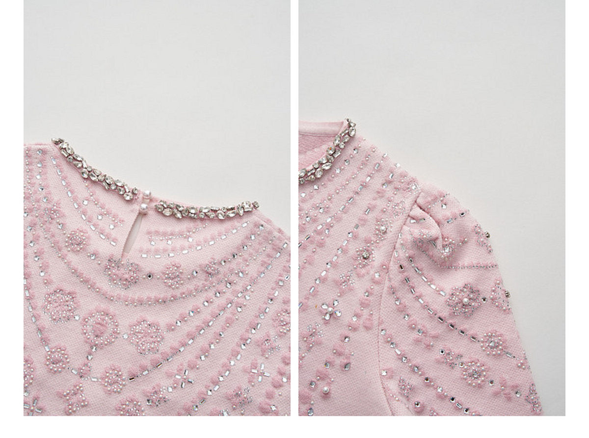 Maiden's Whisper_Light Pink Knit Two-Piece Set