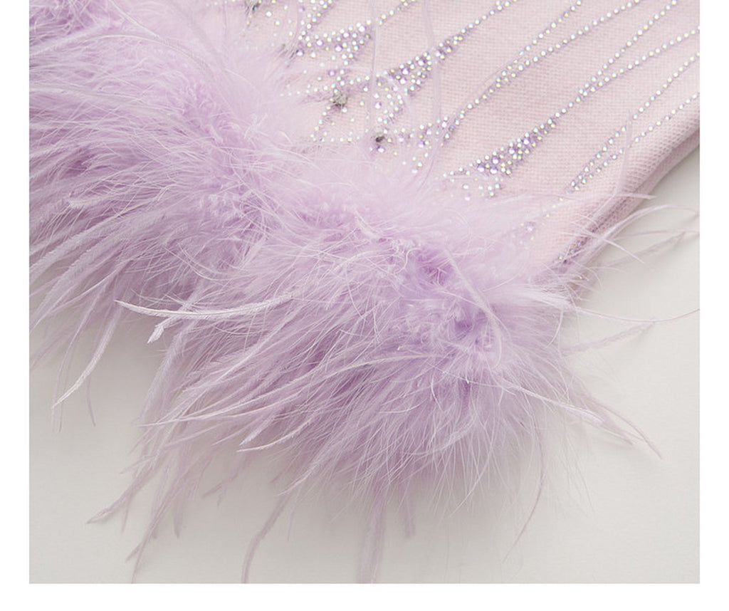 Purple Mist Galaxy_Light Purple Knit Two-Piece Set