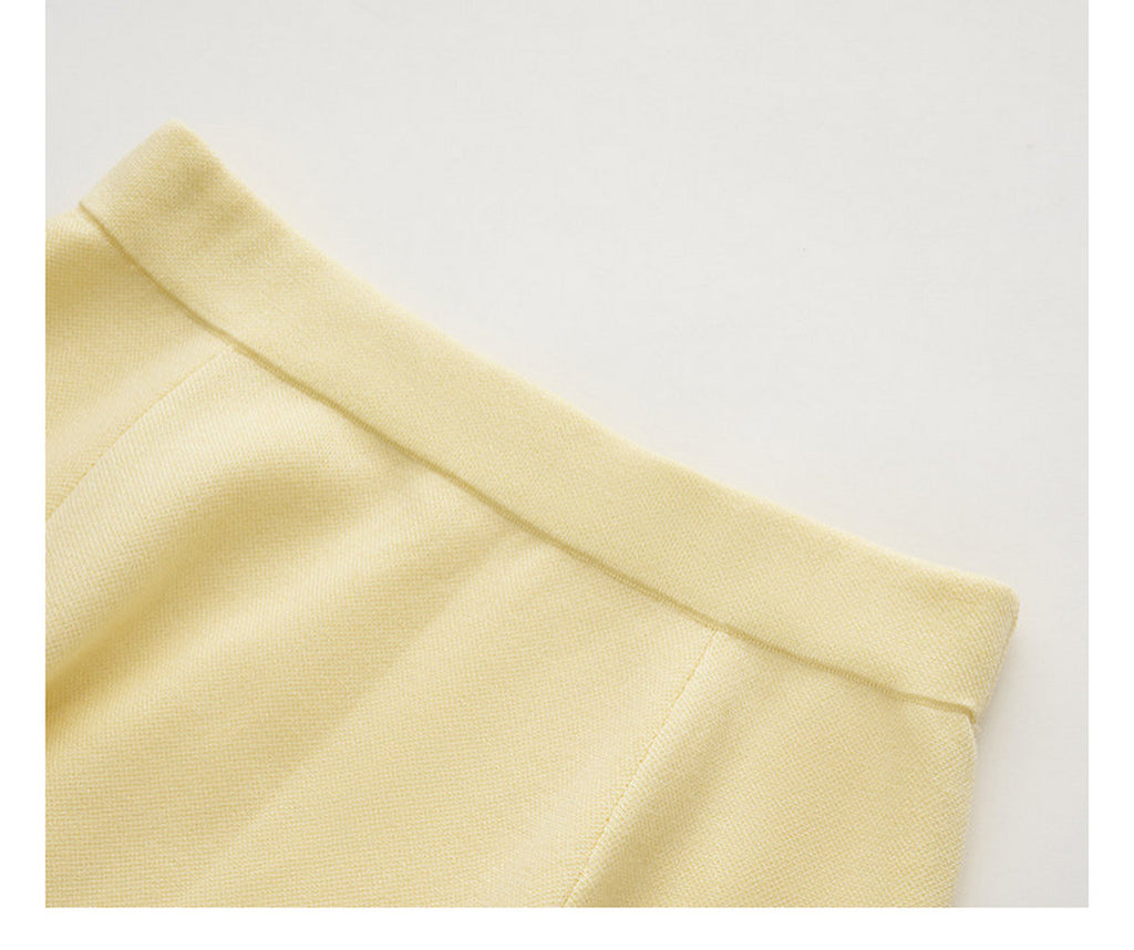 Lemon Baroque_Light Yellow Knit Two-Piece Set