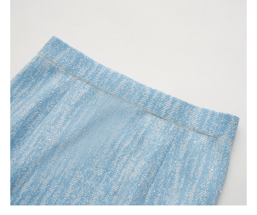 Blue Wave_Blue Knit Two-Piece Dress