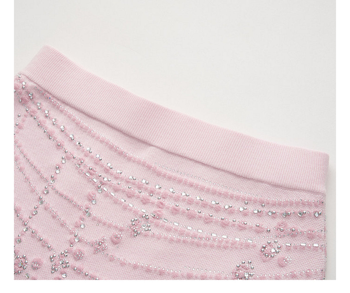 Autumn Tale_Light Pink Knit Two-Piece Set
