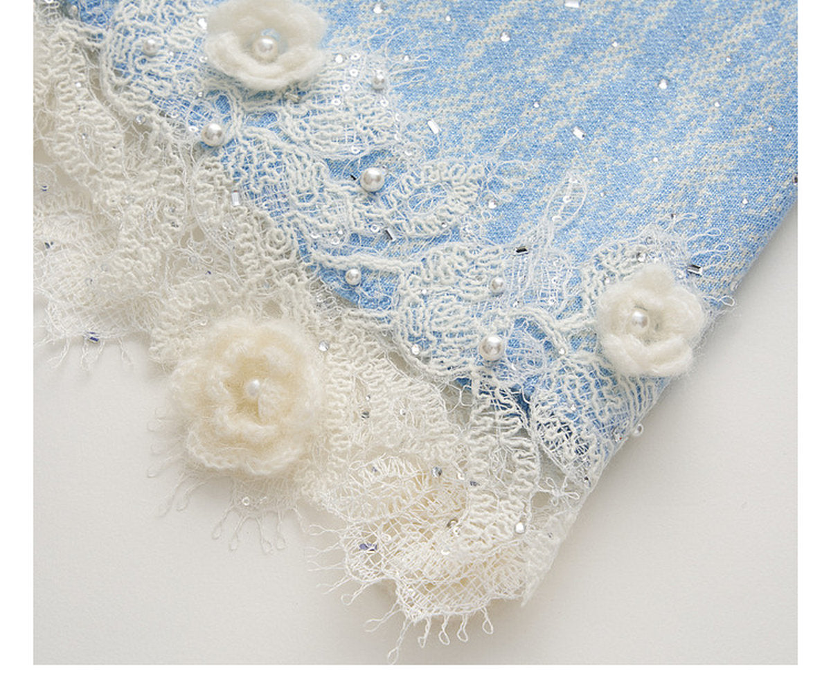 Azure Mist_Light Blue Knit Two-Piece Set