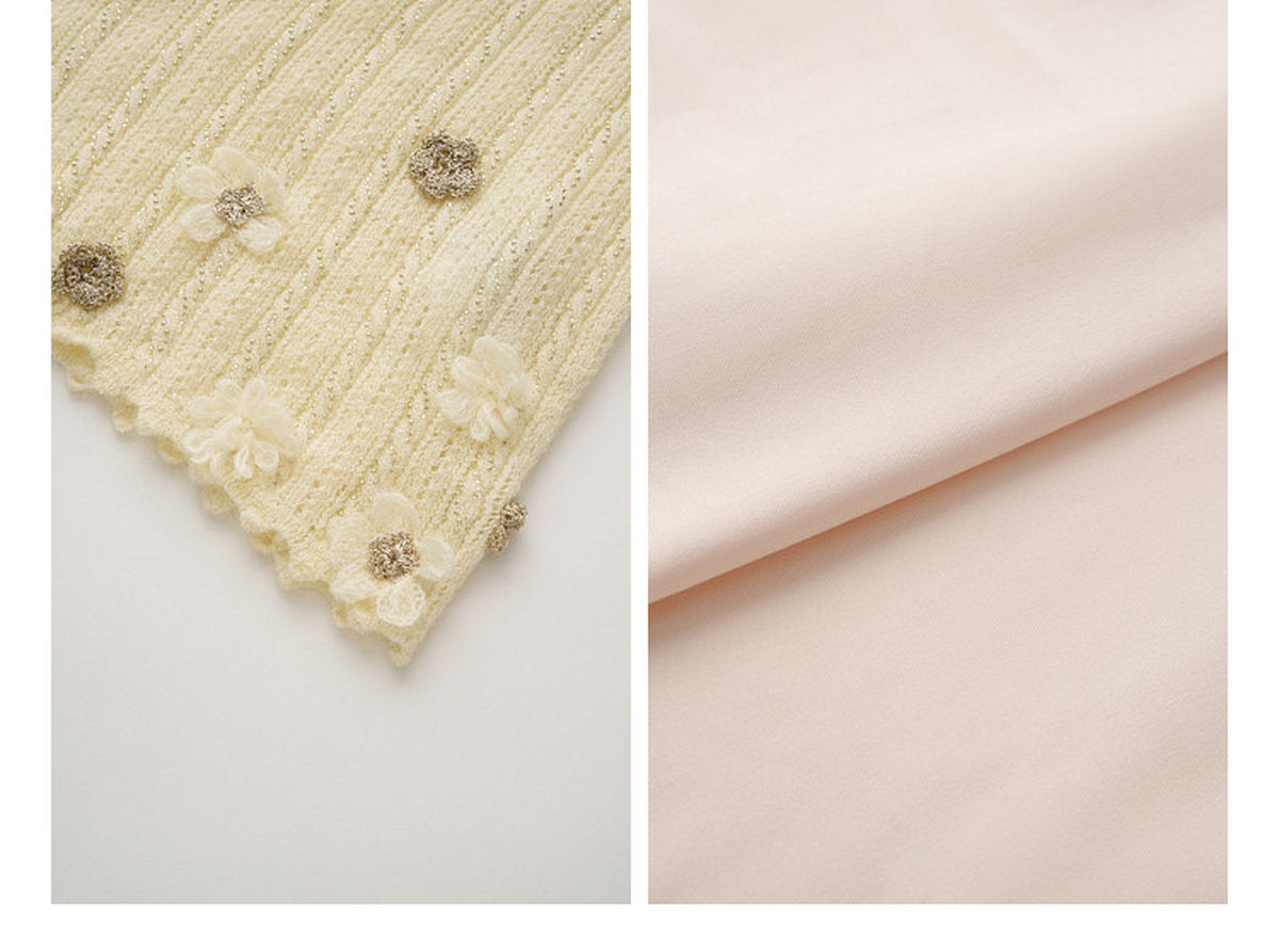 Knitted Lapel Two-Piece Set