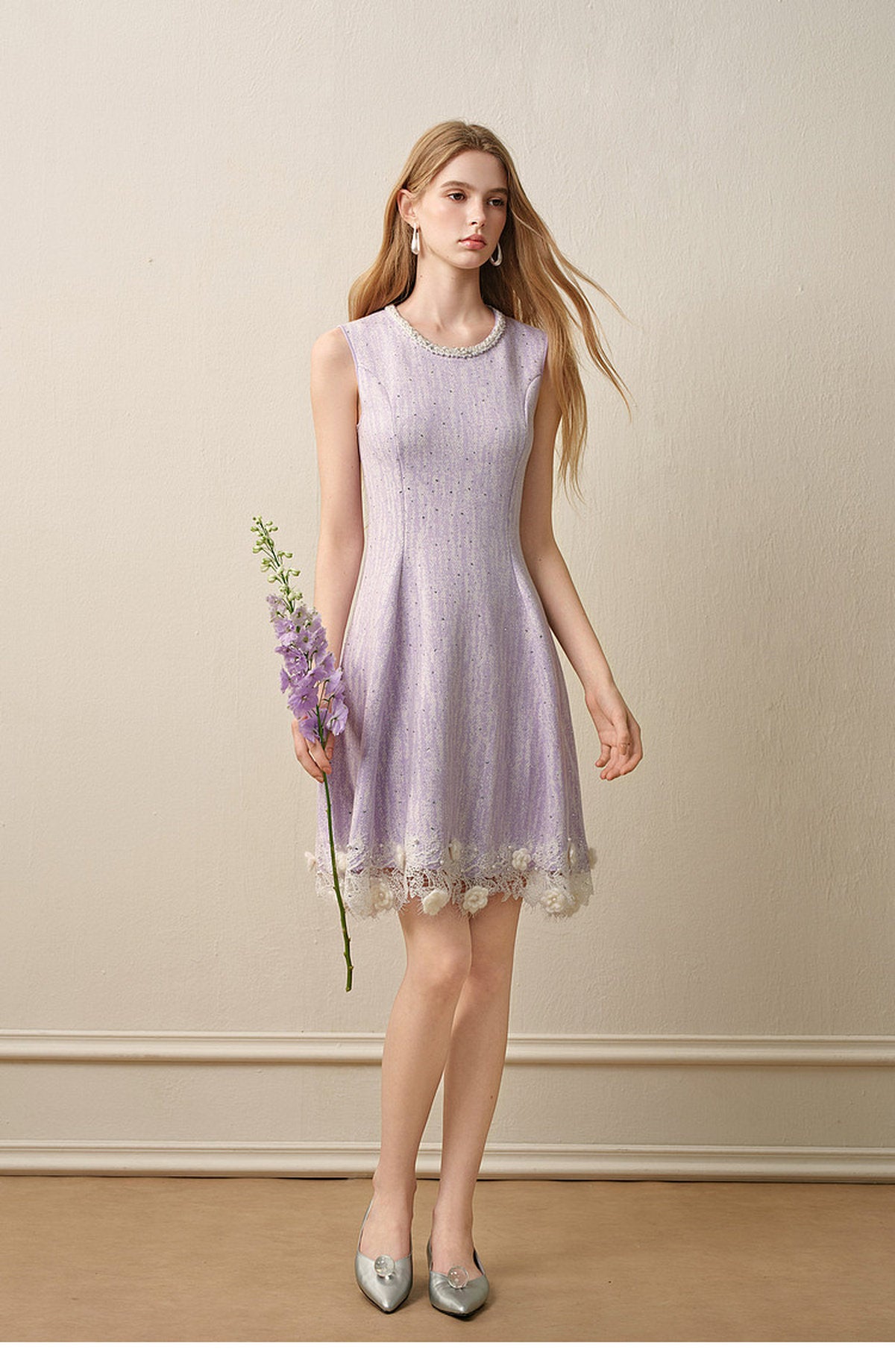 Misty Purple Haze_Light Purple Knit Two-Piece Set