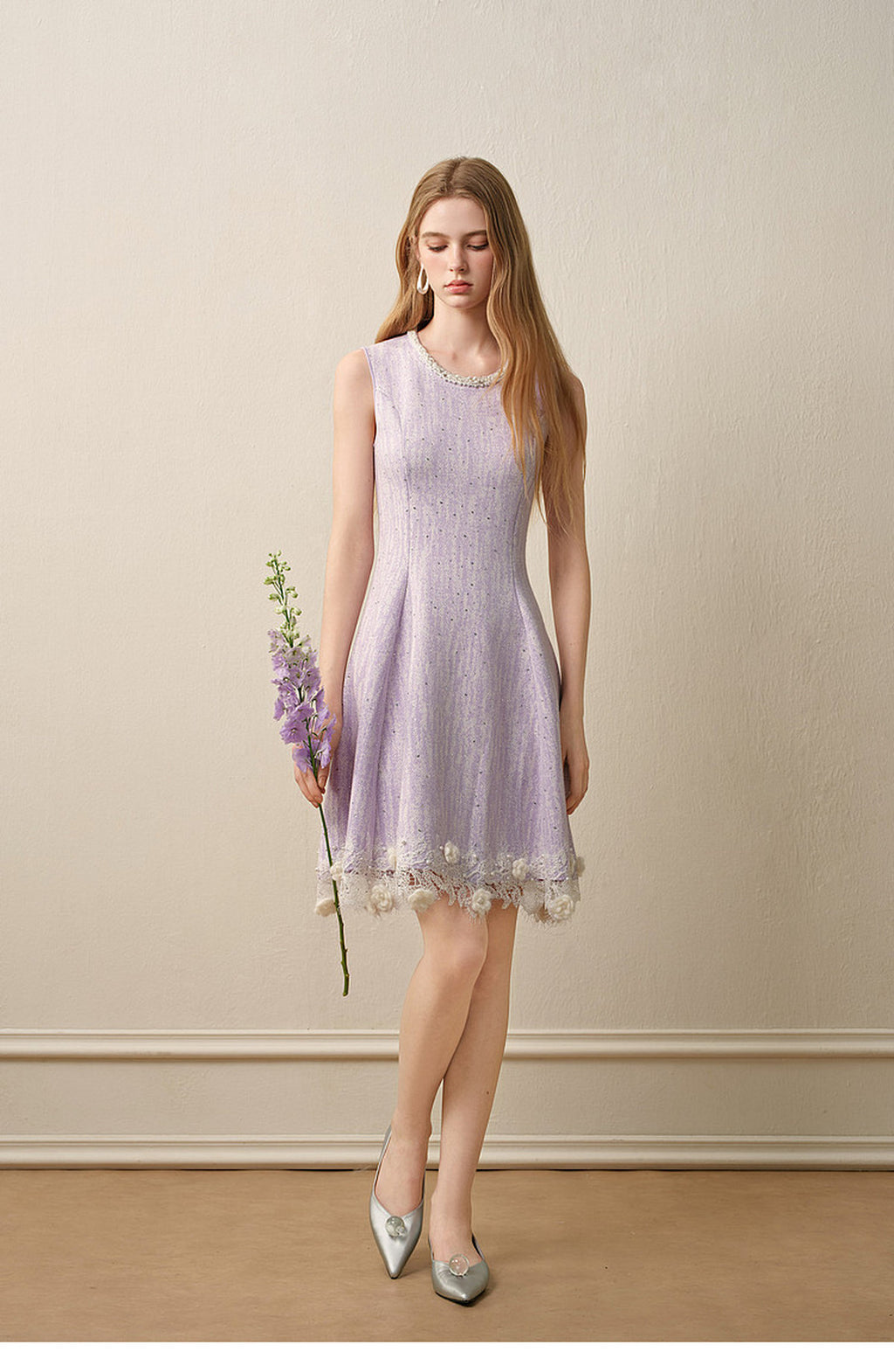 Misty Purple Haze_Light Purple Knit Two-Piece Set