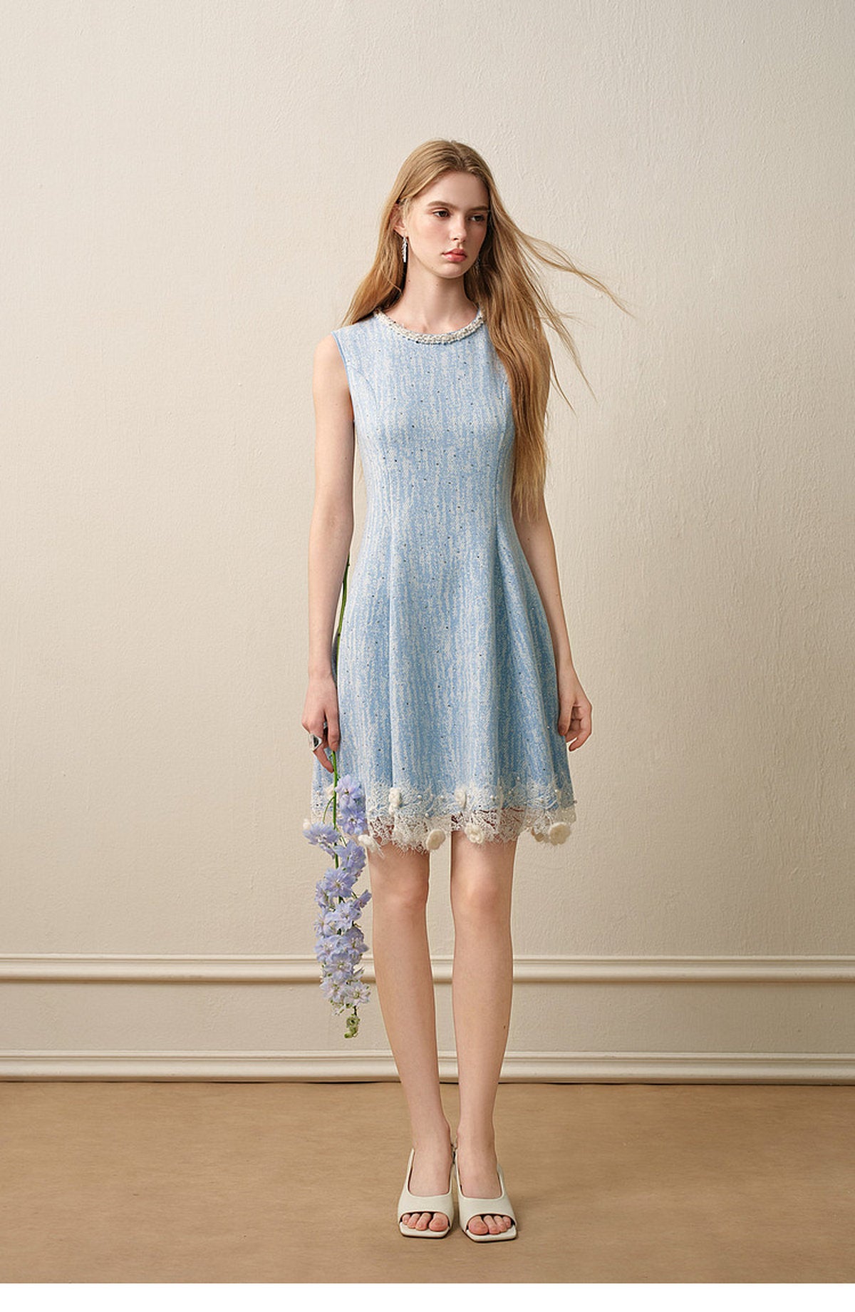 Azure Mist_Light Blue Knit Two-Piece Set