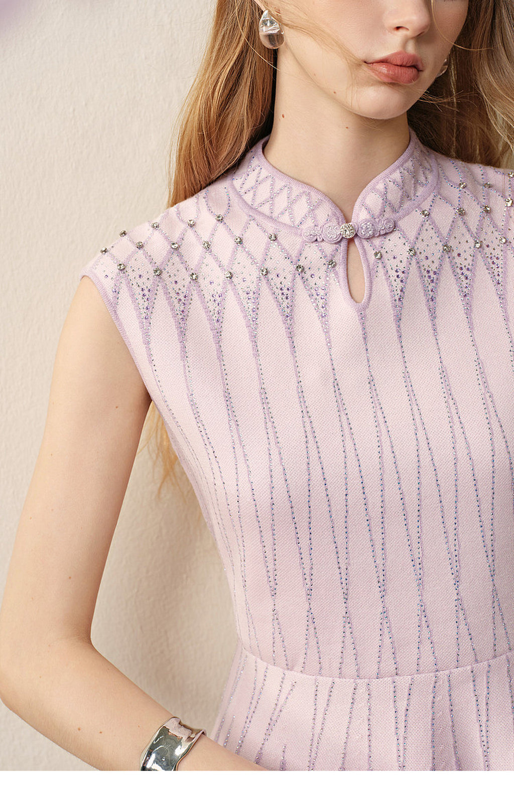 Purple Mist Galaxy_Light Purple Knit Two-Piece Set