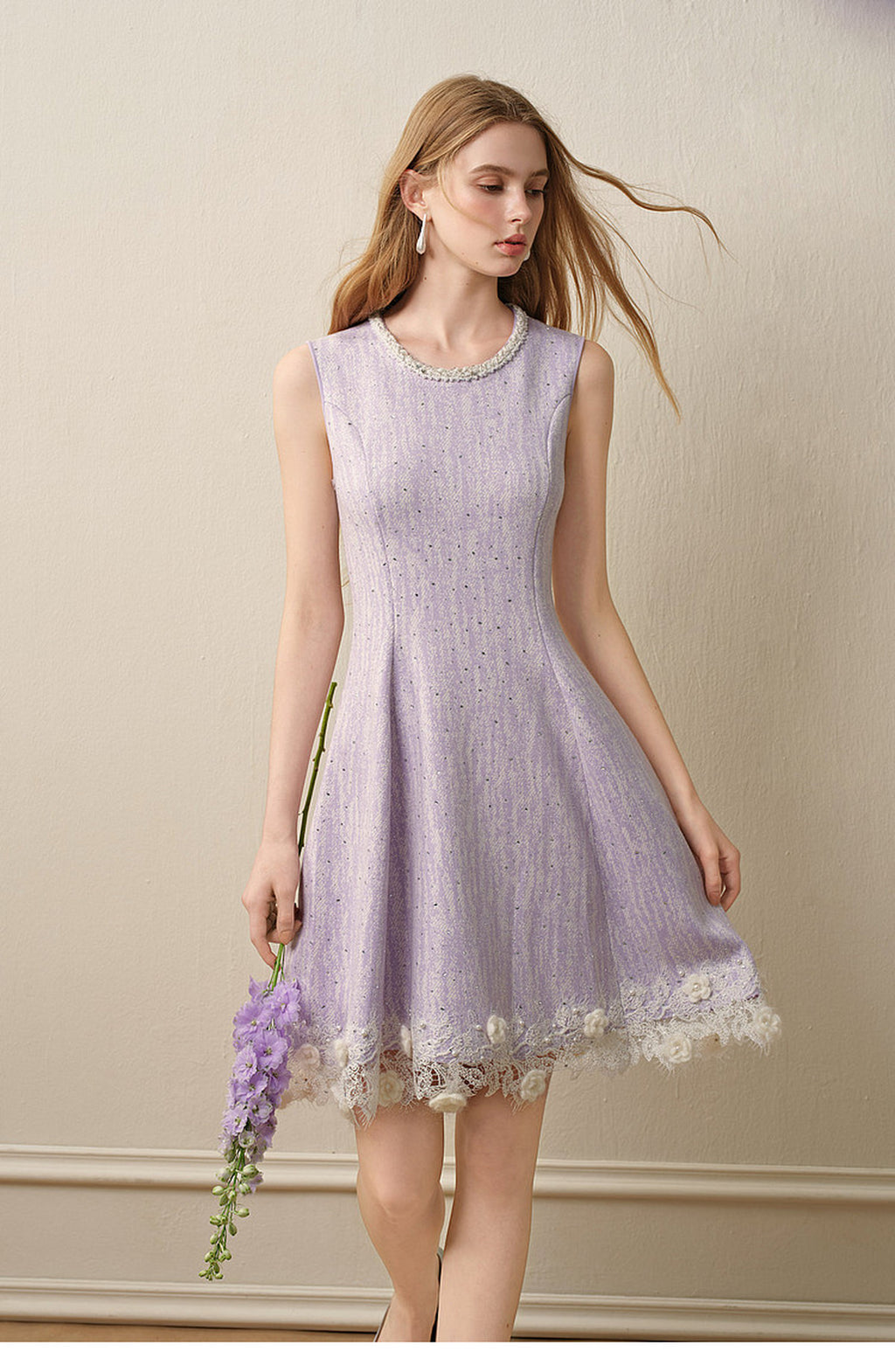 Misty Purple Haze_Light Purple Knit Two-Piece Set