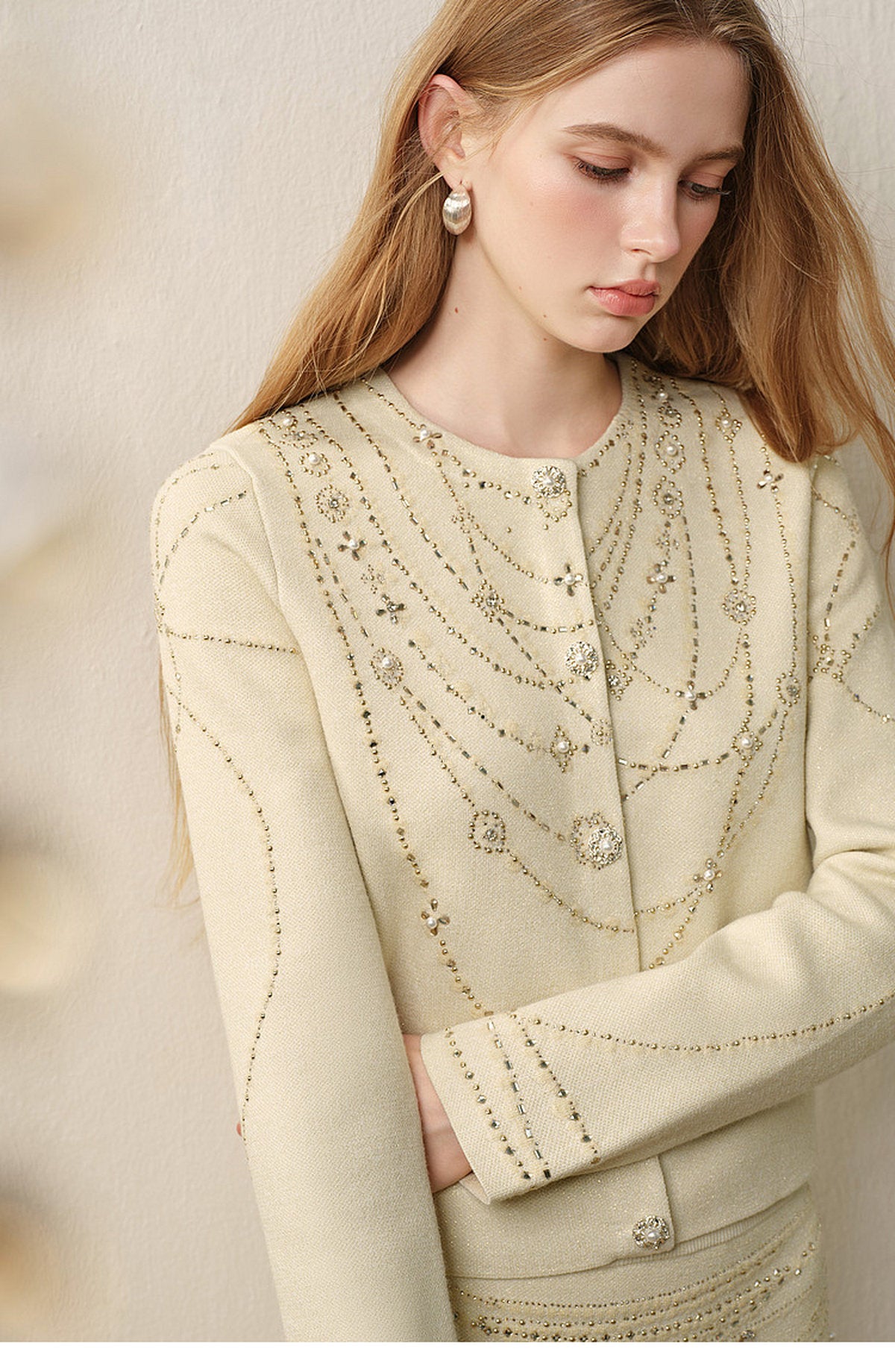 Soft Autumn Charm_Light Green Knit Two-Piece Set