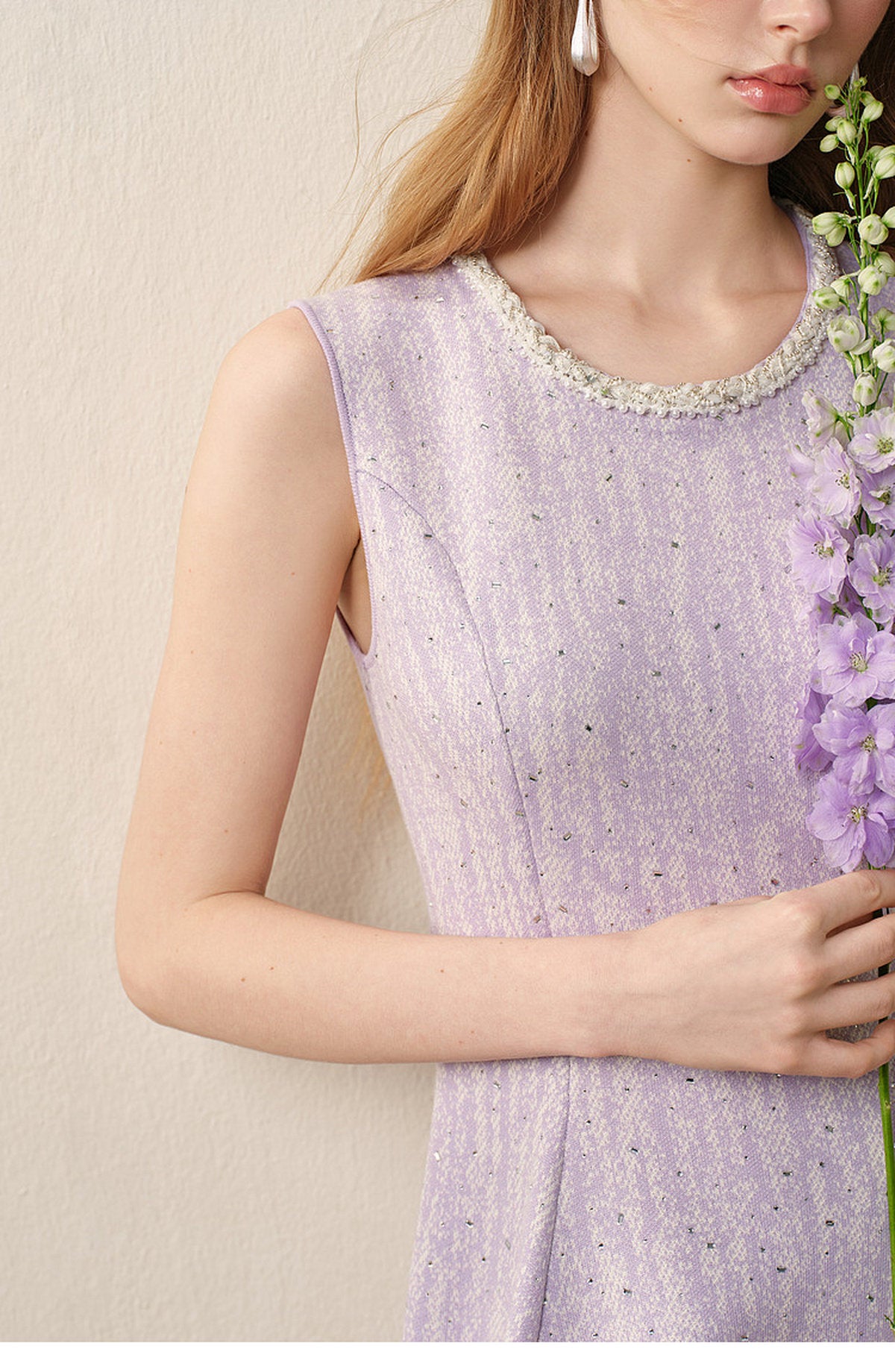 Misty Purple Haze_Light Purple Knit Two-Piece Set