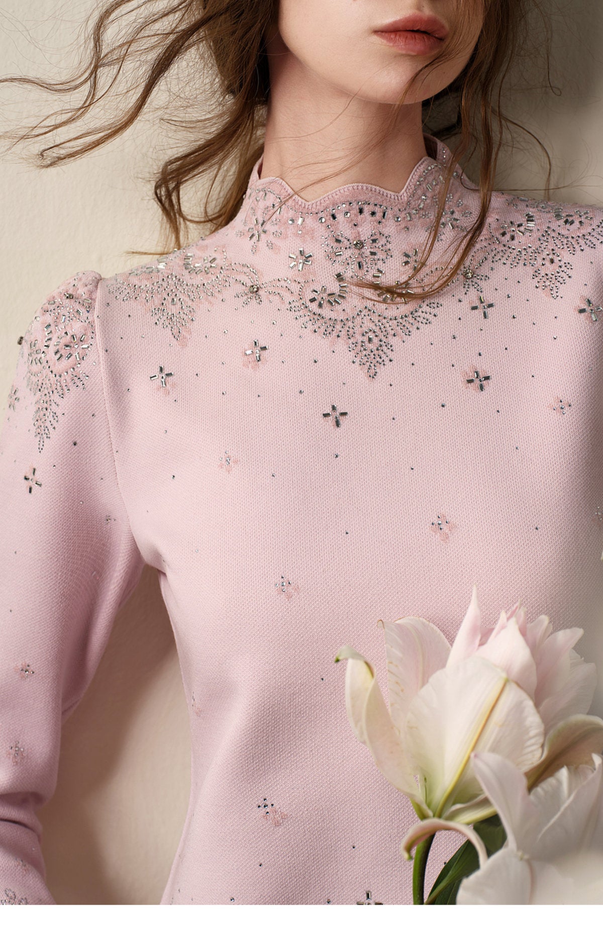 RoCoCo_Pink Knit Two-Piece Dress