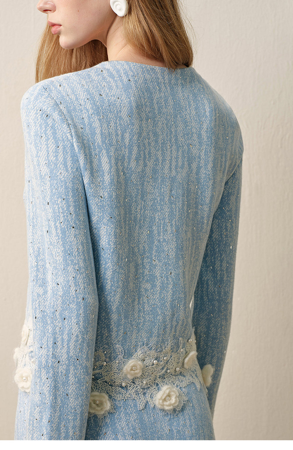 Blue Wave_Blue Knit Two-Piece Dress