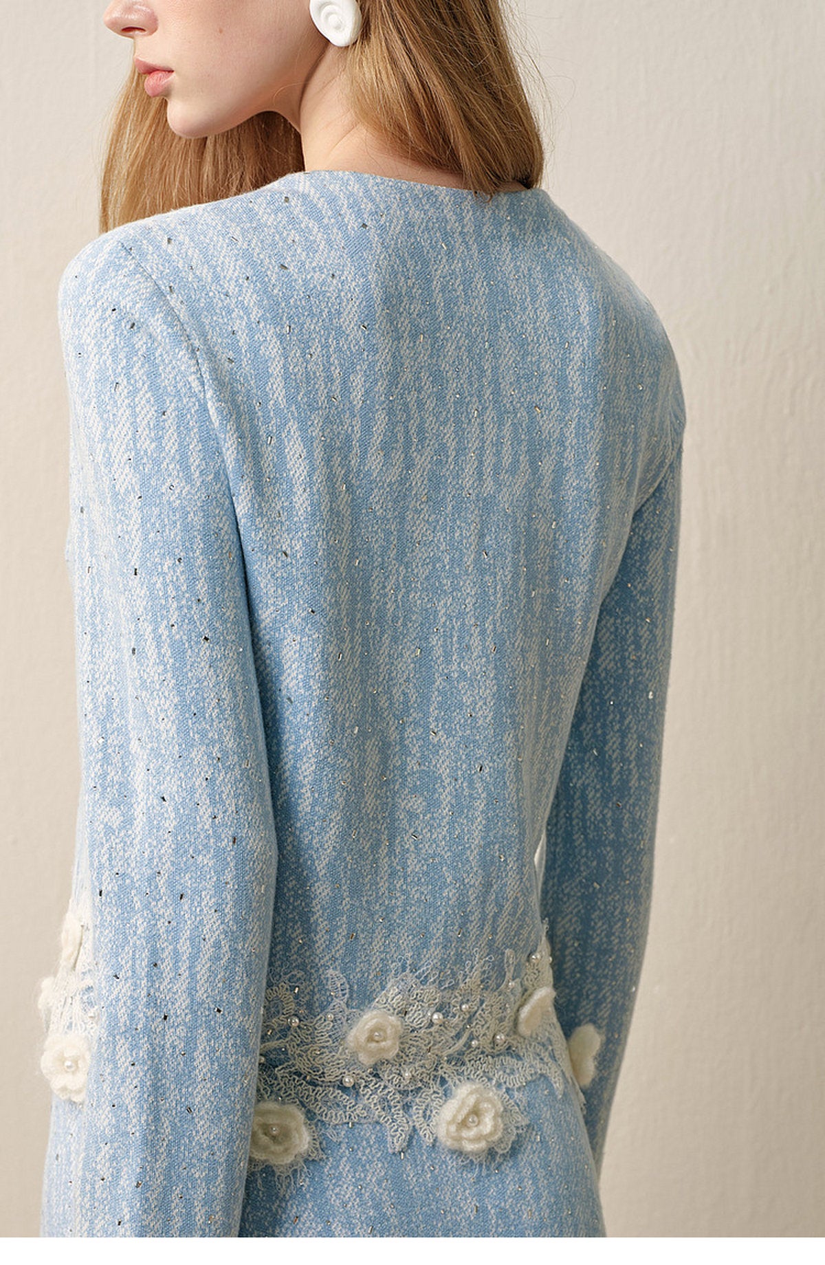 Blue Wave_Blue Knit Two-Piece Dress