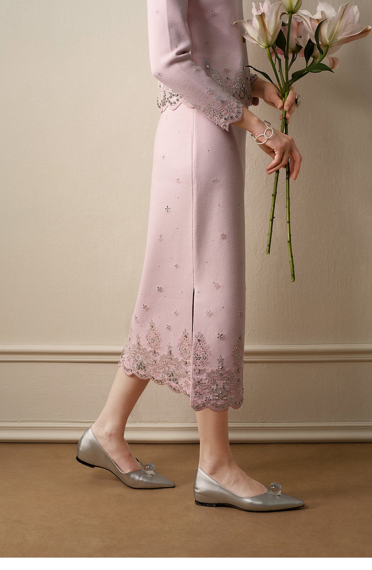RoCoCo_Pink Knit Two-Piece Dress