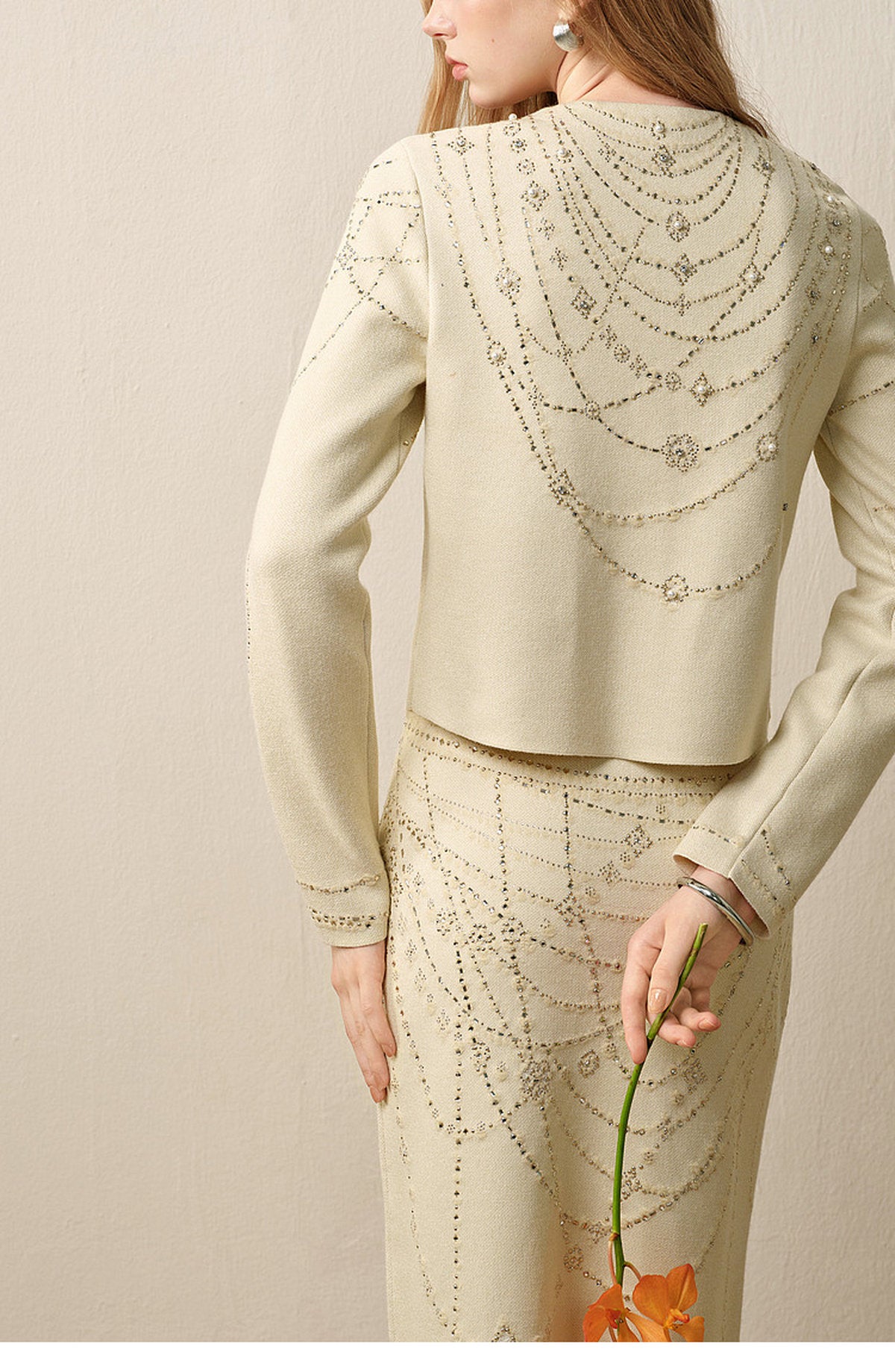 Soft Autumn Charm_Light Green Knit Two-Piece Set
