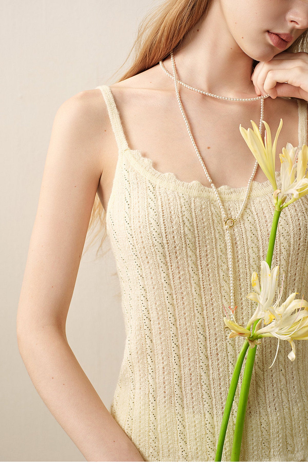 Pale Yellow Long Dress Three-Piece Set