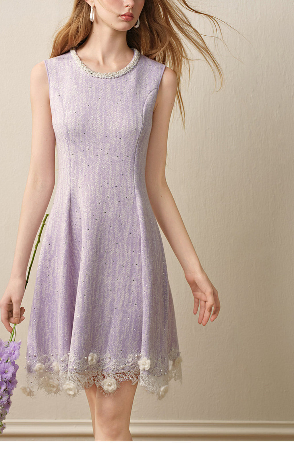 Misty Purple Haze_Light Purple Knit Two-Piece Set