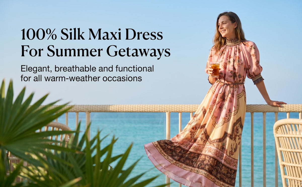 The Aster Billow Maxi Dress in Mauve Jacobean