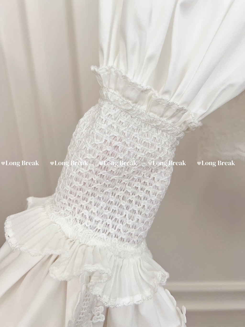 Vintage Soft Lace Lapel Collar Long Sleeve Blouse