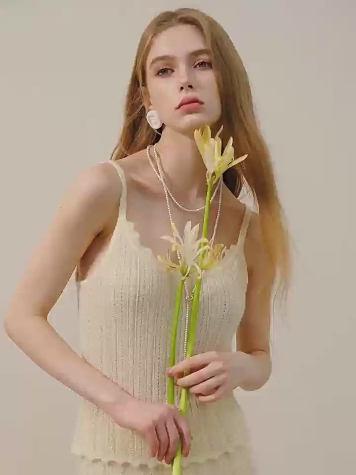 Pale Yellow Long Dress Three-Piece Set