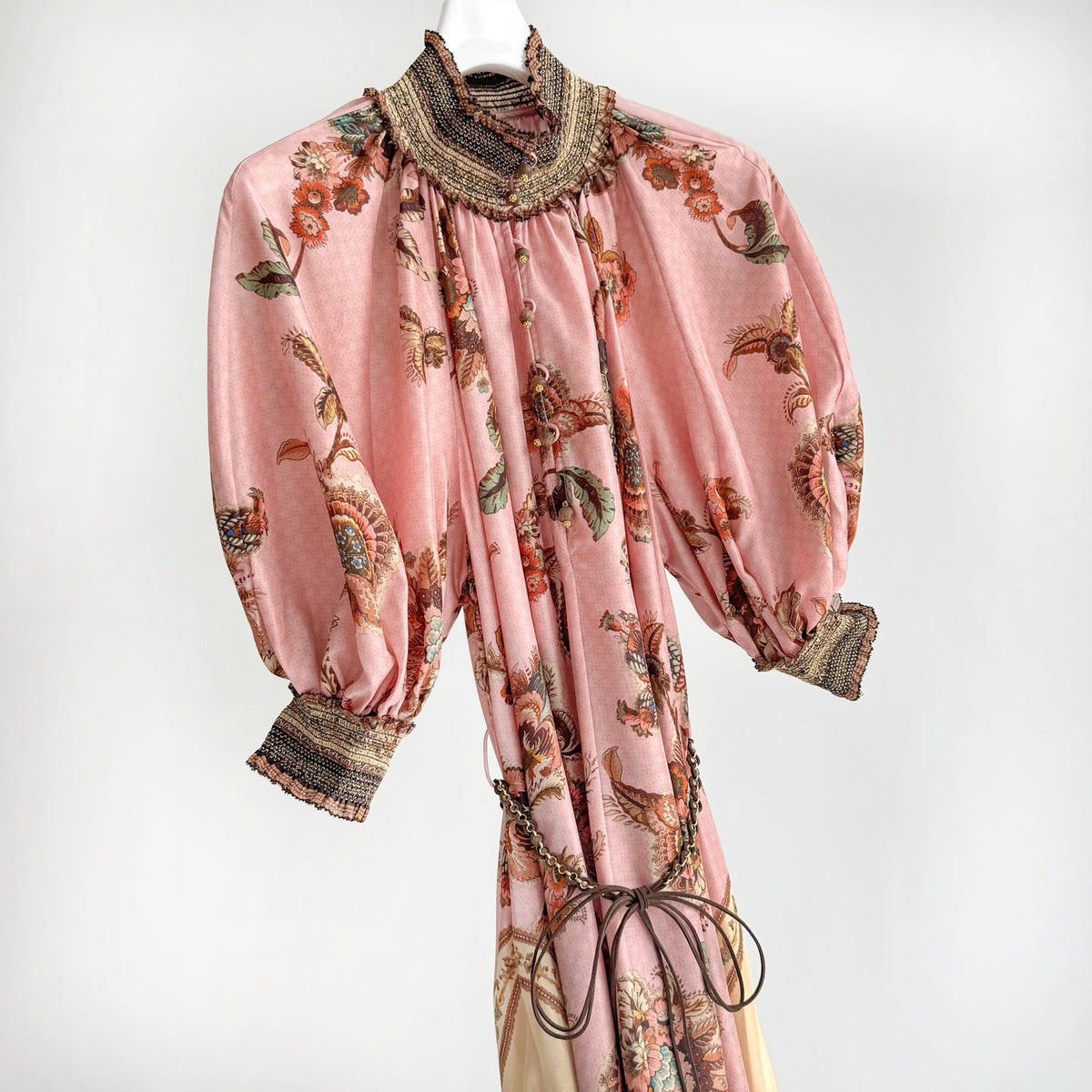 The Aster Billow Maxi Dress in Mauve Jacobean
