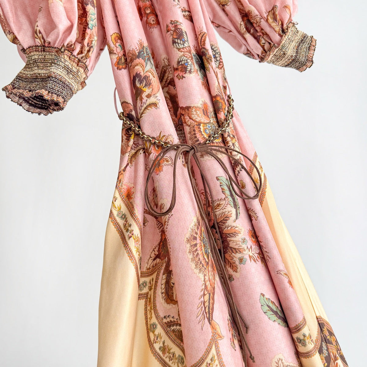 The Aster Billow Maxi Dress in Mauve Jacobean
