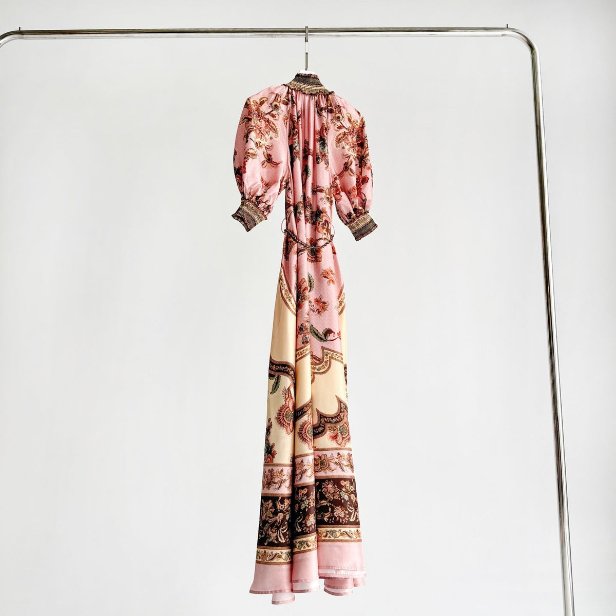 The Aster Billow Maxi Dress in Mauve Jacobean