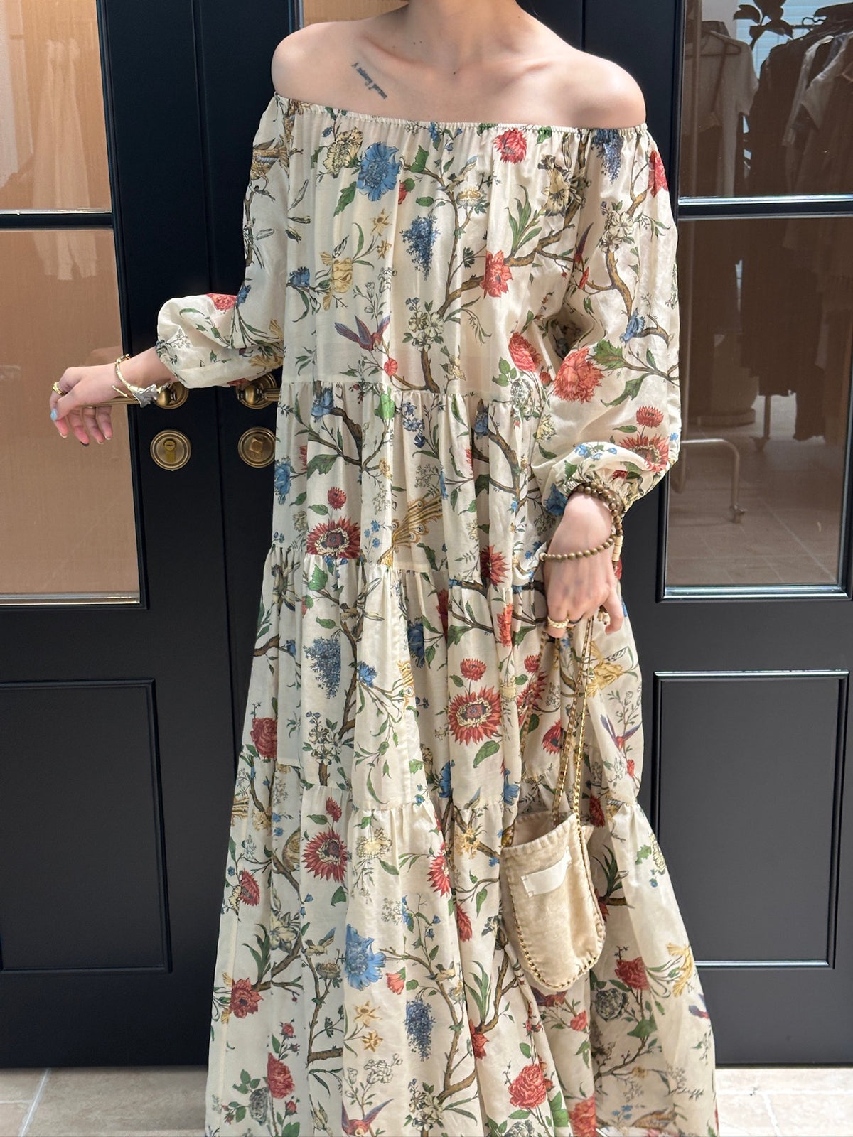 French‑style floral dress