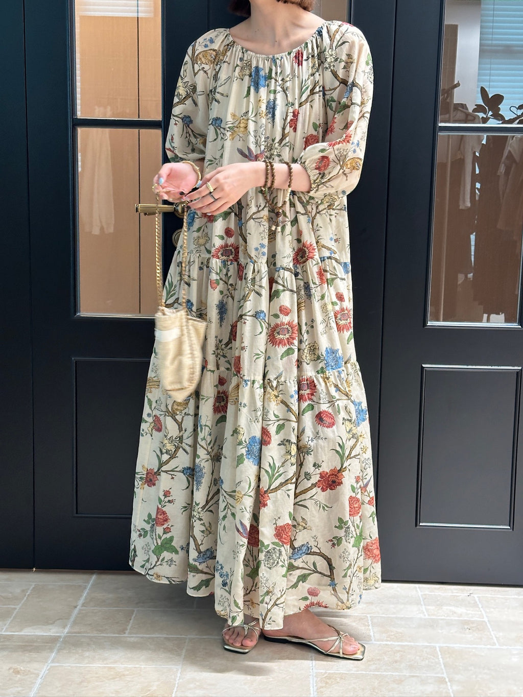 French‑style floral dress