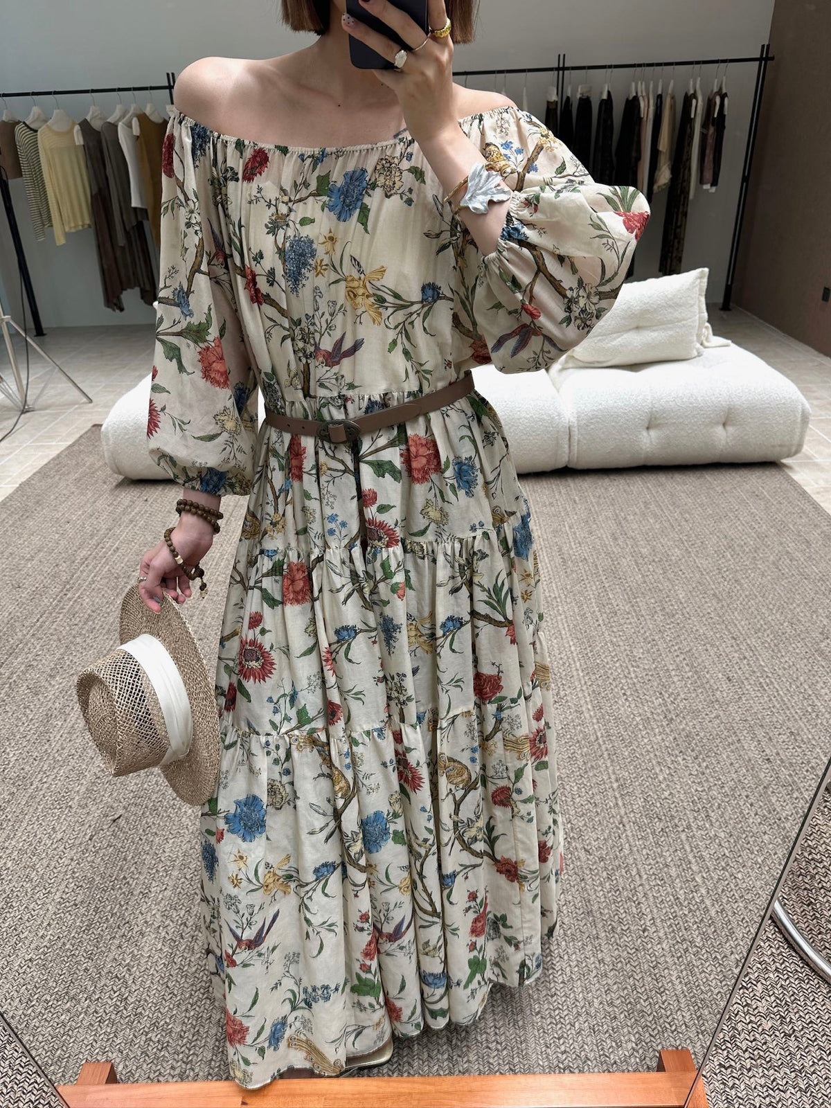 French‑style floral dress