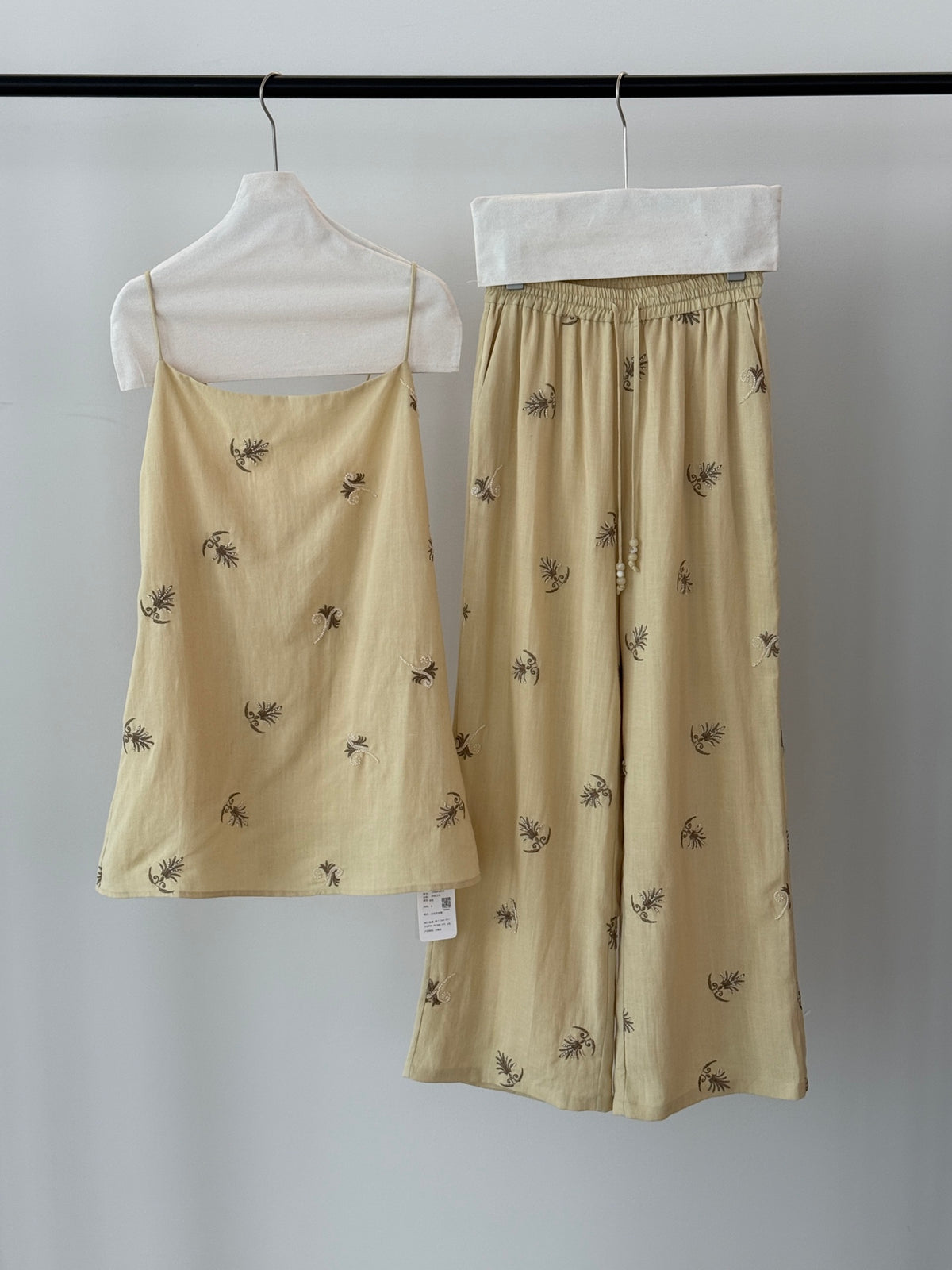 Ruffled Tie‑Front Cardigan set